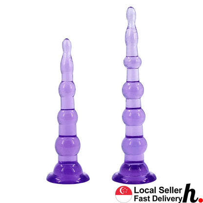 Anal Beads Six Stage Seven Stage Suction Cup Anal Plug Butt Plug Erotic Soft Jelly Excitement Style Sex Toys Singapore