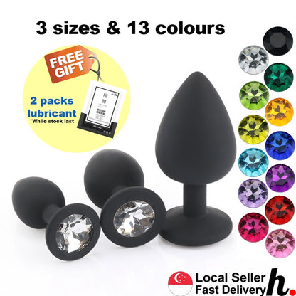 Black Silicone Anal Plug Butt Plug  Adult Sex Toys Singapore