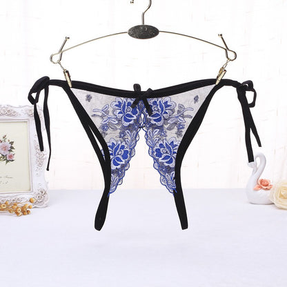 Women's Sexy Lingerie Lace Open Thong Panties G-Pants Lingerie thick seamless Panties(e3018)