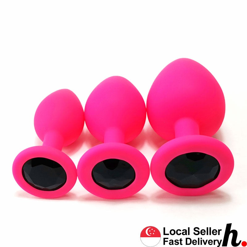 Pink Silicone Anal Plug Butt Plug  Adult Sex Toys Singapore