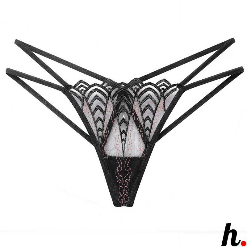 French foreplay training sexy panties female buttocks sexy tulle embroidery pearl perspective hot low waist thong