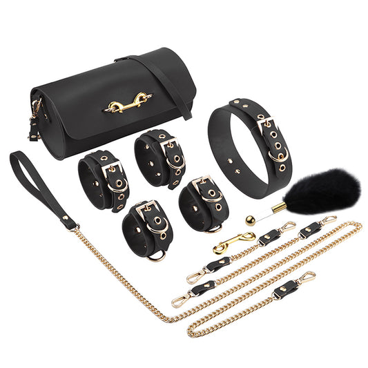 Real Leather BDSM 5 pcs Bondage set for Beginners/Starter Kit Adult Sex Toys Singapore