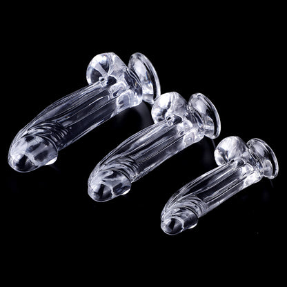 Transparent Thick Dildo Soft Jelly with Suction Cup