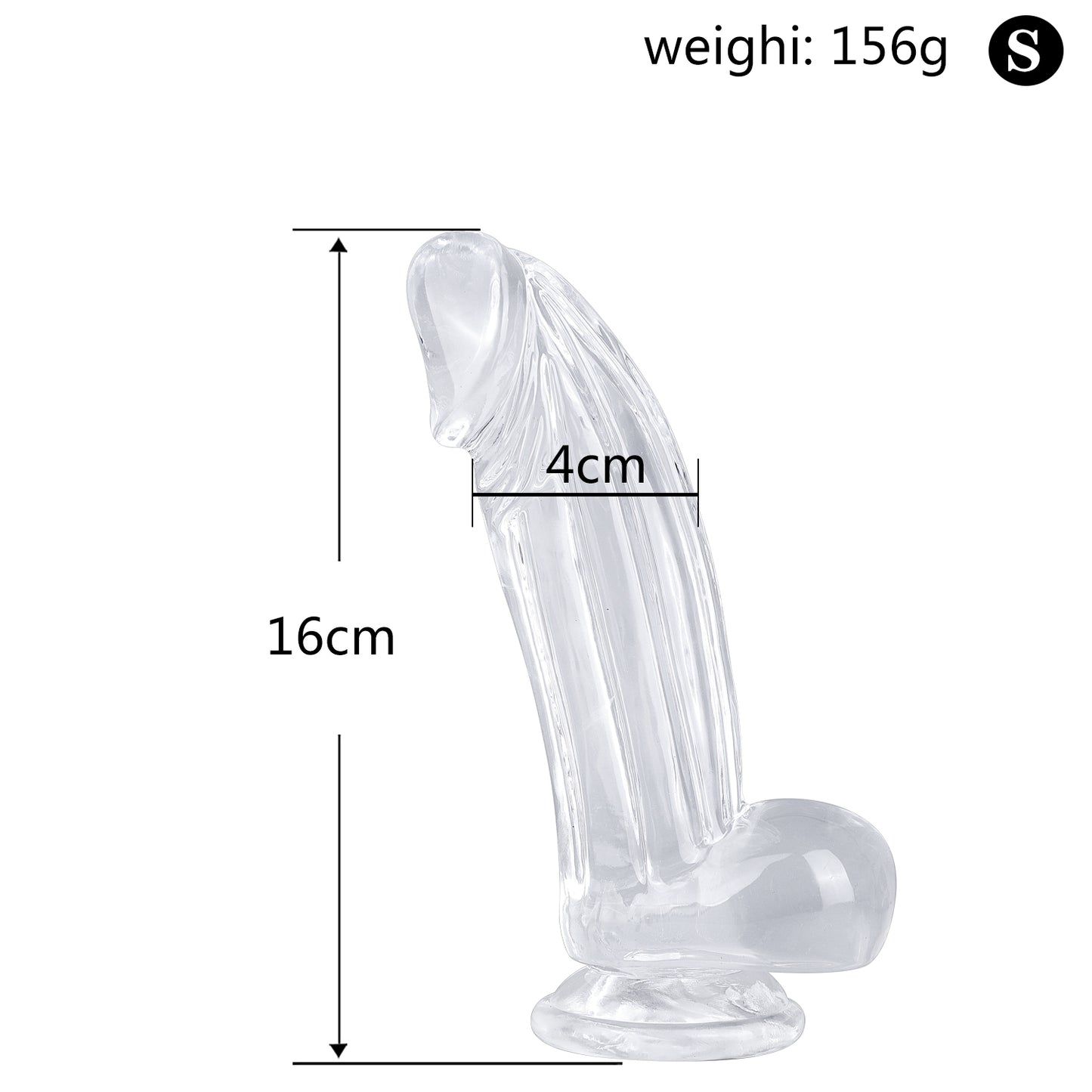 Transparent Thick Dildo Soft Jelly with Suction Cup