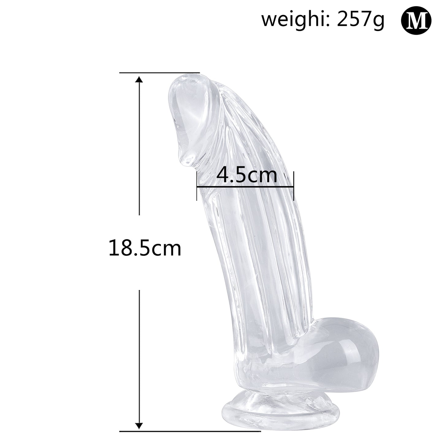 Transparent Thick Dildo Soft Jelly with Suction Cup