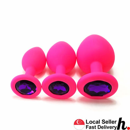 Pink Silicone Anal Plug Butt Plug  Adult Sex Toys Singapore