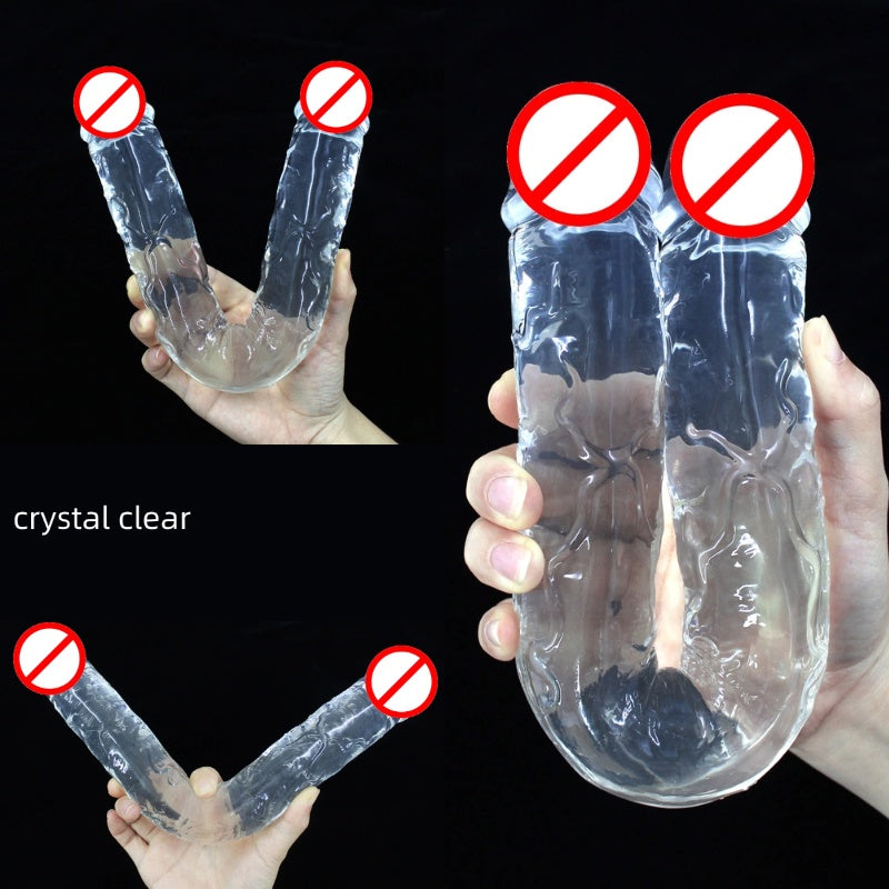 Double ended Dildo Realistic Erotic Soft Jelly Dildo Sex Toys Singapore