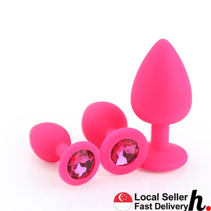 Pink Silicone Anal Plug Butt Plug  Adult Sex Toys Singapore