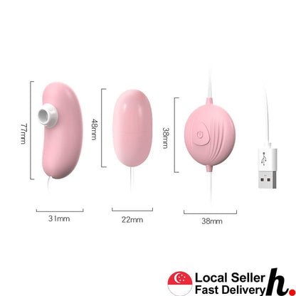 Bullet Vibrator Massager Wired Jumping Egg Double Love Egg Adult Sex Toys Singapore