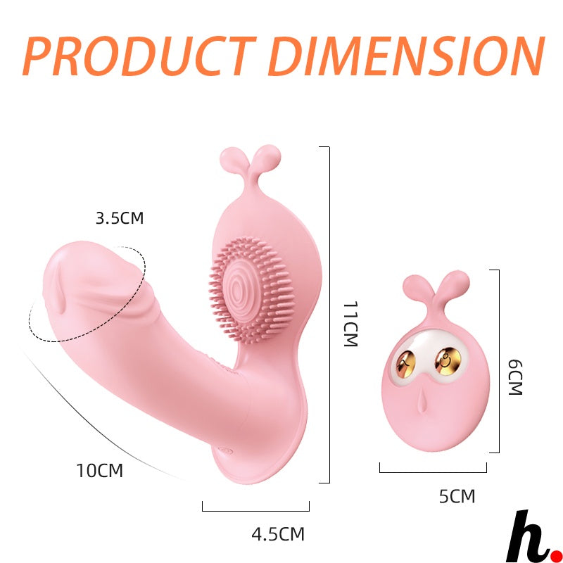 Rabbit Design Wireless Wearable Dildo Vibrator 10 speed rechargeable sex toys for female