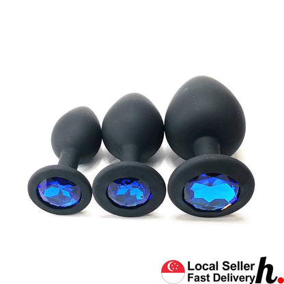 Black Silicone Anal Plug Butt Plug  Adult Sex Toys Singapore