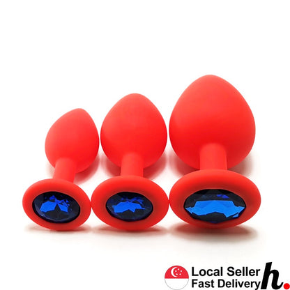 Red Silicone Anal Plug Butt Plug  Adult Sex Toys Singapore