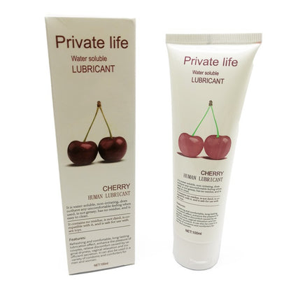 100ml Water-based personal lubricant gel Cherry/Lemon/Apple flavor