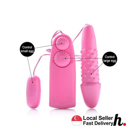 Bullet Vibrator Massager Wired Jumping Egg Double Love Egg Adult Sex Toys Singapore