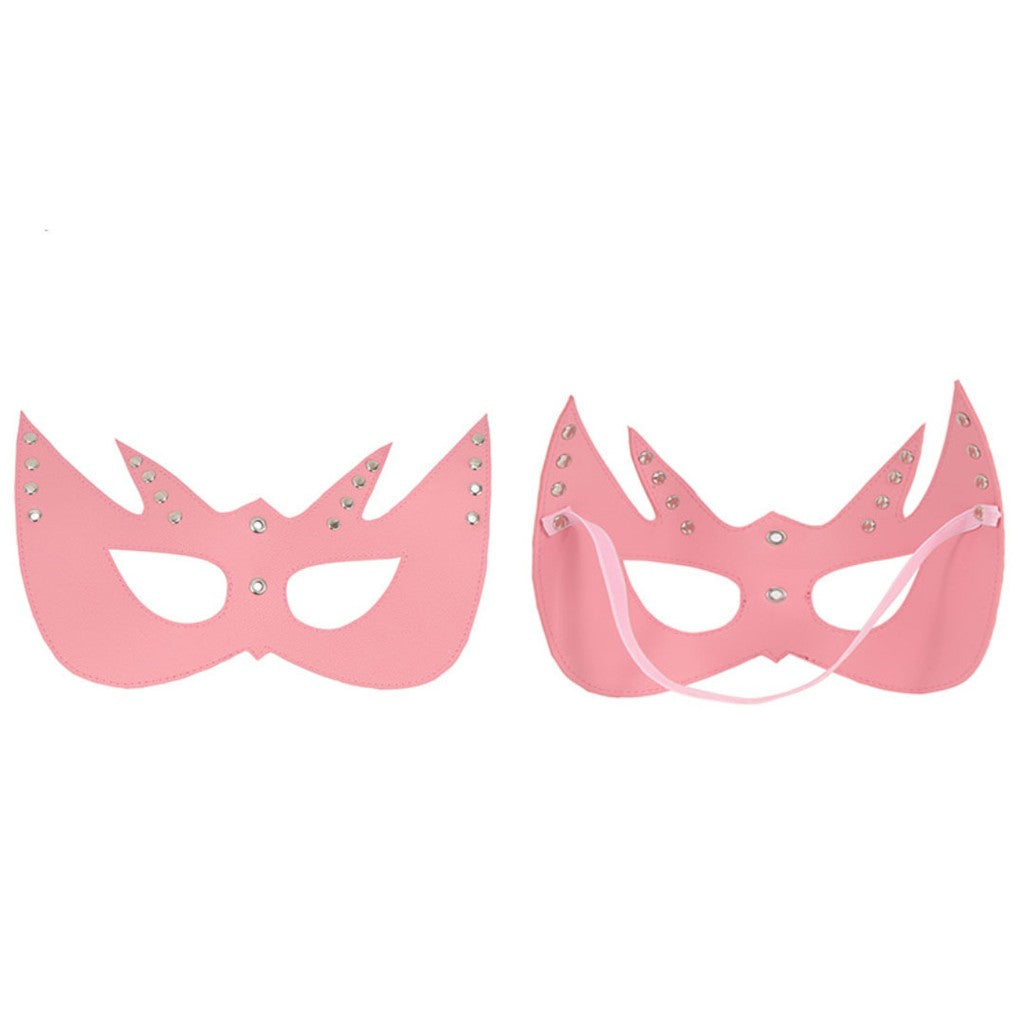 Cosplay Sexy Leather Rabbit Cat Mask Hood BDSM Fetish Binding Erotic Mask Halloween Party Eye Mask