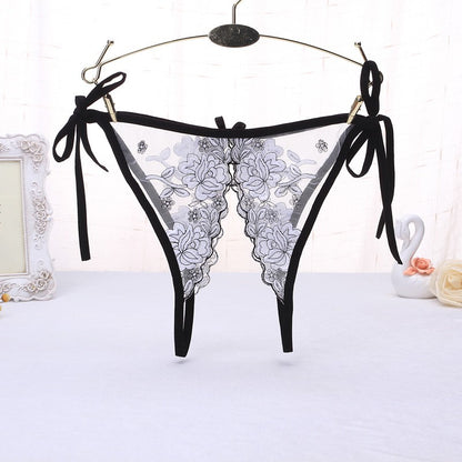 Women's Sexy Lingerie Lace Open Thong Panties G-Pants Lingerie thick seamless Panties(e3018)