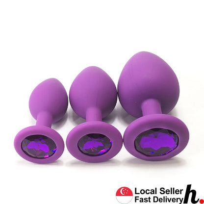 Purple Silicone Anal Plug Butt Plug  Adult Sex Toys Singapore