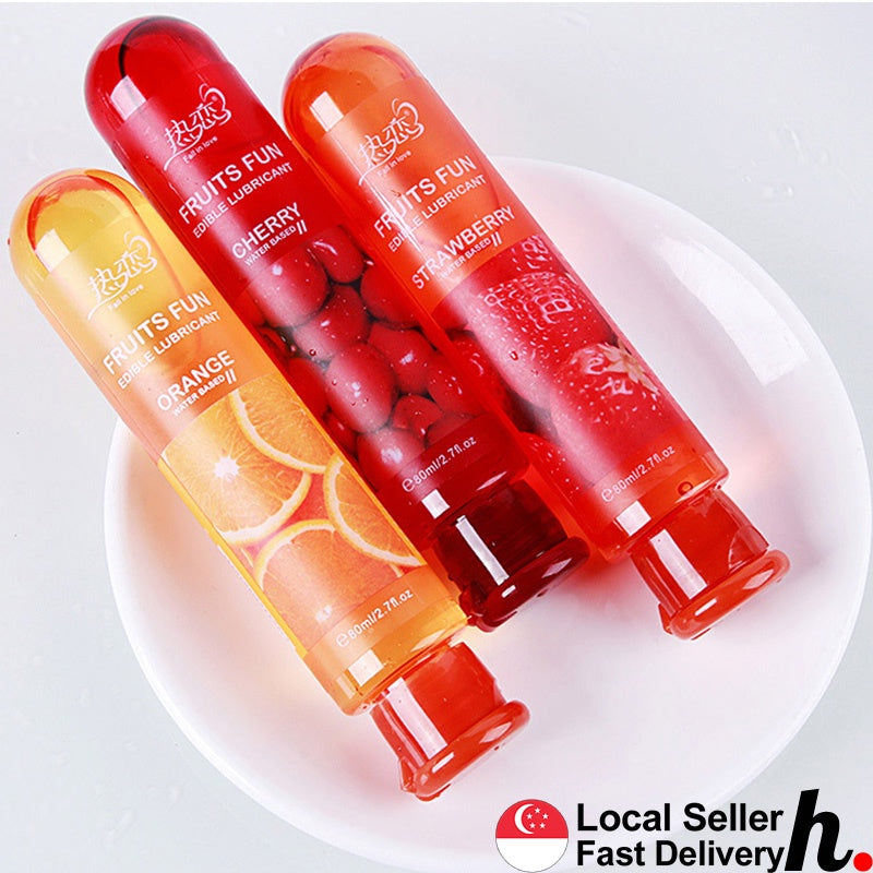 80ml Oral Lubricant Fruit Flavour Personal Water-base Gel Massage Oil Sex Toys Singapore