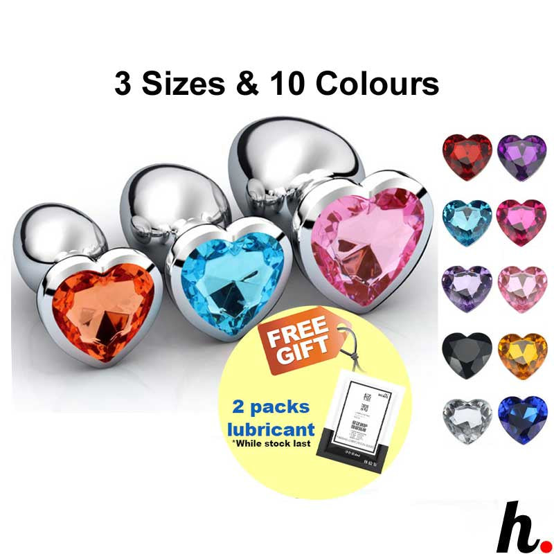 Anal Plug Butt Plug Heart Shape Stainless Steel Metal Adult Sex Toys Singapore