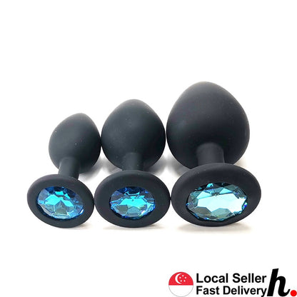 Black Silicone Anal Plug Butt Plug  Adult Sex Toys Singapore