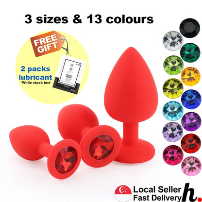 Red Silicone Anal Plug Butt Plug  Adult Sex Toys Singapore