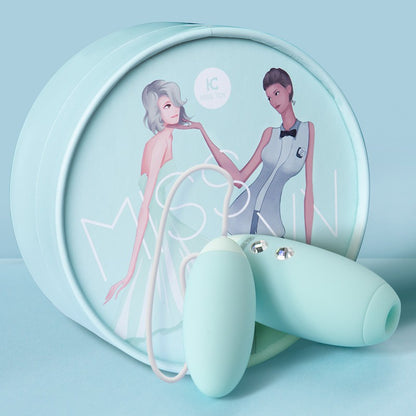 2 in 1 Sucking Stimulator & Jumping Egg Vibrator Love Egg KISSTOY - MISS VV