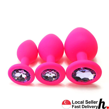 Pink Silicone Anal Plug Butt Plug  Adult Sex Toys Singapore