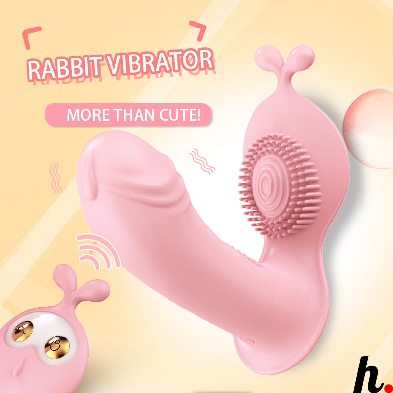 Rabbit Design Wireless Wearable Dildo Vibrator 10 speed rechargeable sex toys for female