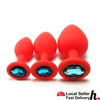 Red Silicone Anal Plug Butt Plug  Adult Sex Toys Singapore