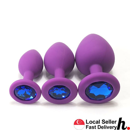 Purple Silicone Anal Plug Butt Plug  Adult Sex Toys Singapore