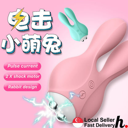 Rabbit Vibrator with Electric Shock Dual Motor Vibration Sex Toys Singapore