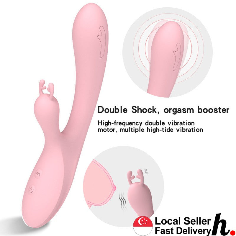 New Design Rabbit Vibrator AV Vibrator USB Charging Sex Toys Singapore