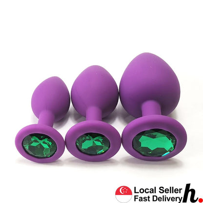 Purple Silicone Anal Plug Butt Plug  Adult Sex Toys Singapore