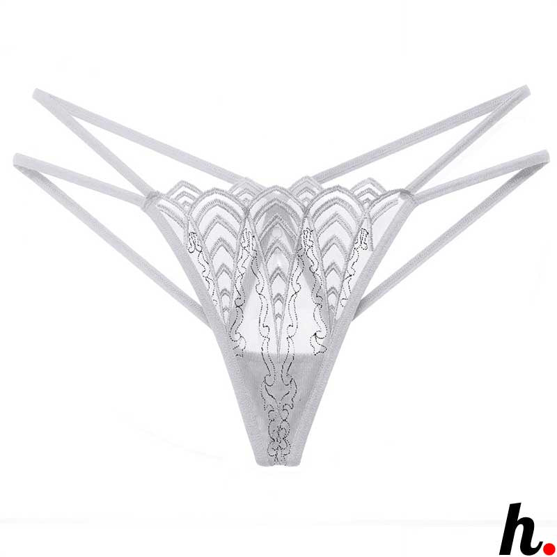 French foreplay training sexy panties female buttocks sexy tulle embroidery pearl perspective hot low waist thong