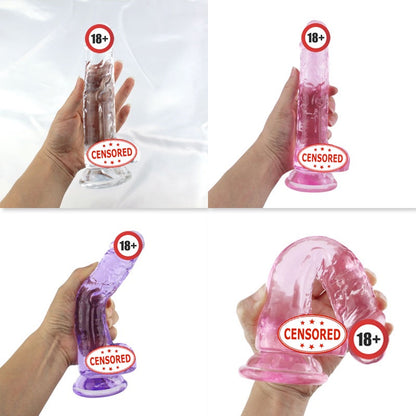 Dildo Realistic Erotic Soft Jelly with Suction Cup