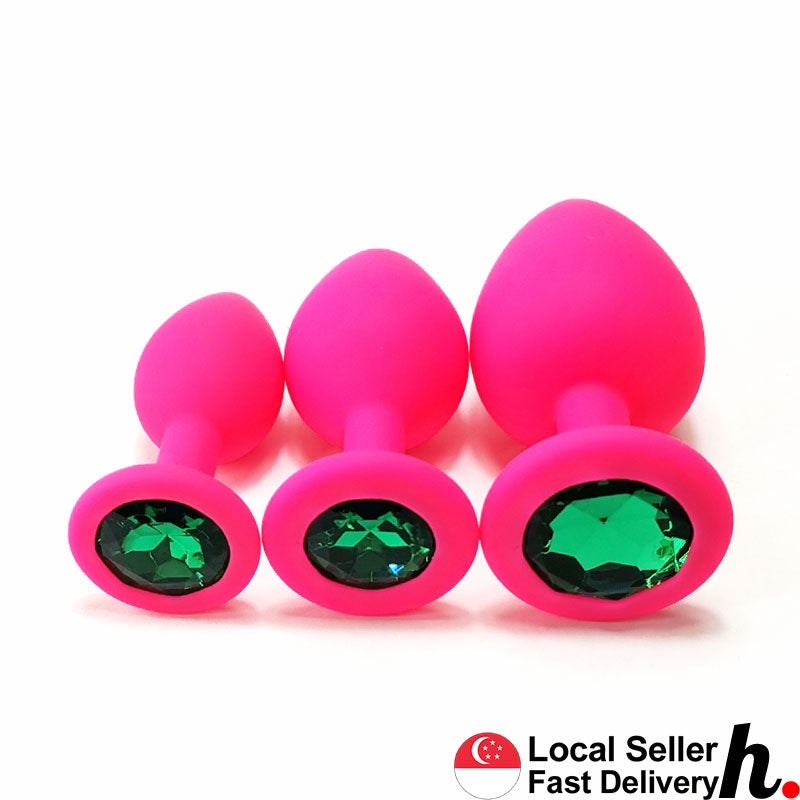 Pink Silicone Anal Plug Butt Plug  Adult Sex Toys Singapore