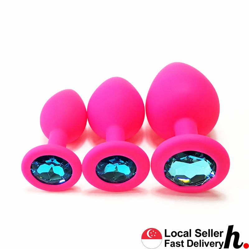 Pink Silicone Anal Plug Butt Plug  Adult Sex Toys Singapore