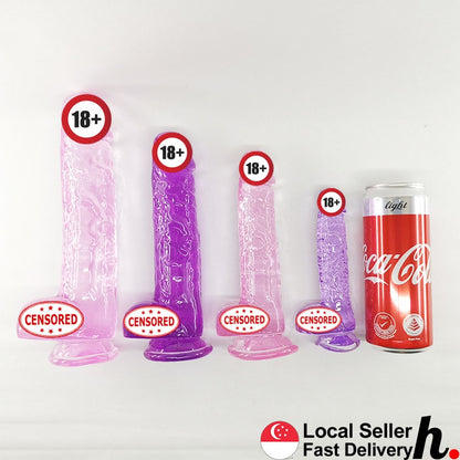 Dildo Realistic Erotic Soft Jelly with Suction Cup