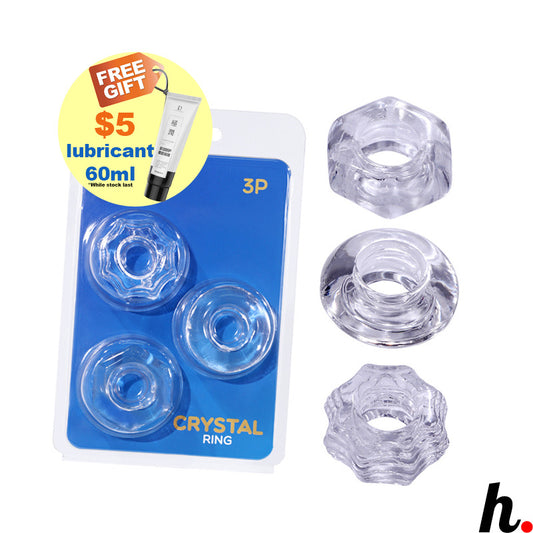 Penis Ring 3 in One Erotic Soft Jelly Excitement Style Sex Toys Singapore