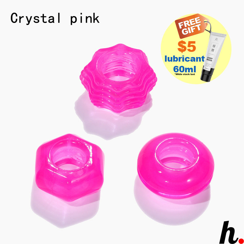 Penis Ring 3 in One Erotic Soft Jelly Excitement Style Sex Toys Singapore