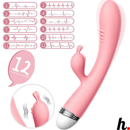 New Design Rabbit Vibrator 12 speed Waterproof AV Vibrator USB Charging