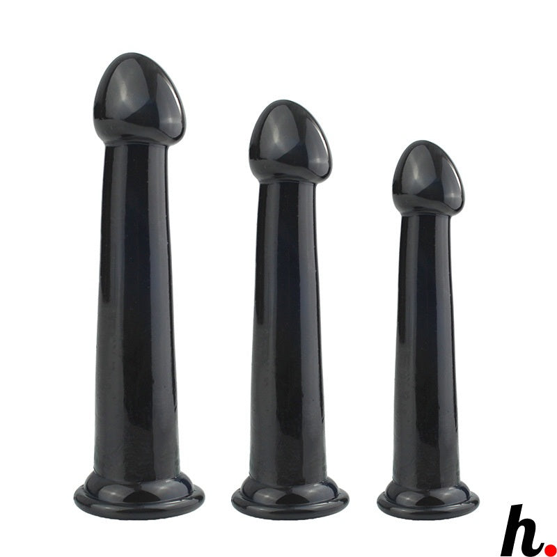 3 Colour Dildo Anal Plug Smooth Surface Soft Jelly with Suction Cup