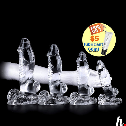 Phoenix HUGE Transparent Soft Jelly Dildo with Large Suction Cup