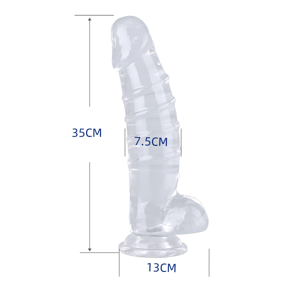 HUGE Dildo XXXLarge Realistic Erotic Soft Jelly Dildo Suction Cup Dildo