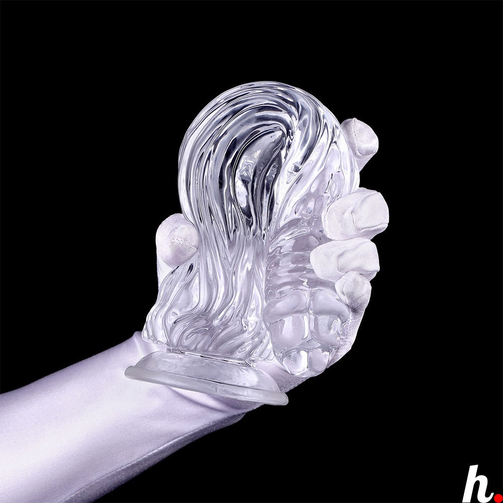 Crocodile HUGE Transparent Soft Jelly Dildo with Large Suction Cup