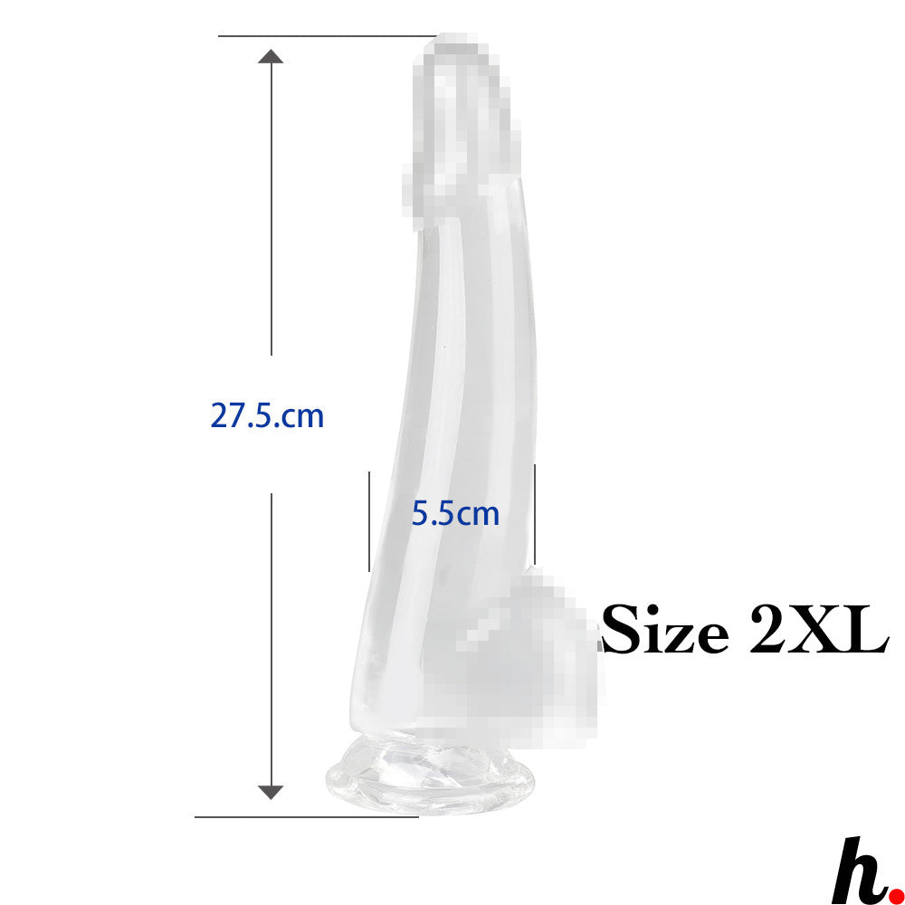 Transparent Dildo XXLarge Realistic Erotic Soft Jelly Dildo Suction Cup Dildo