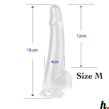 Transparent Dildo XXLarge Realistic Erotic Soft Jelly Dildo Suction Cup Dildo