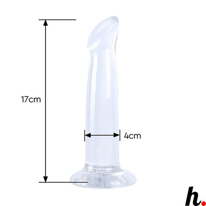 Transparent Dildo Smooth and Crimp Soft Jelly with Suction Cup