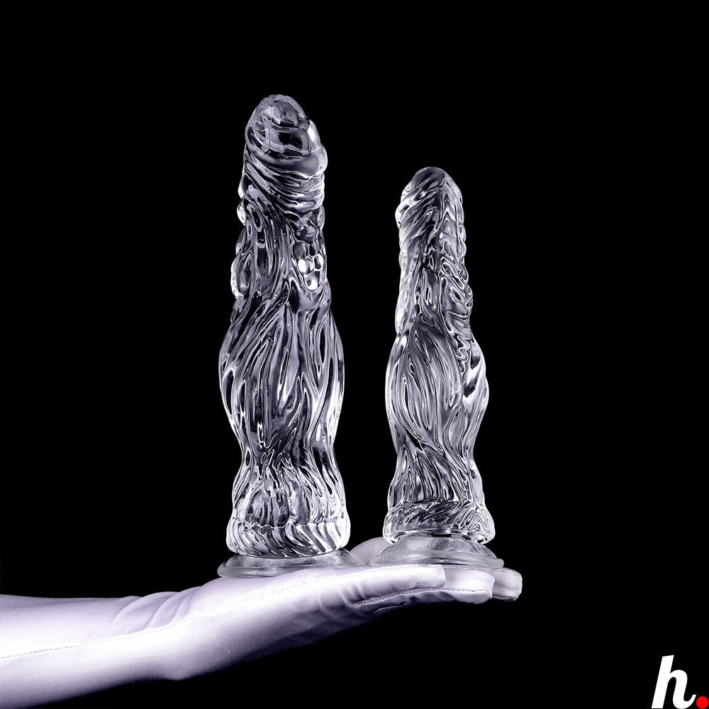 Crocodile HUGE Transparent Soft Jelly Dildo with Large Suction Cup