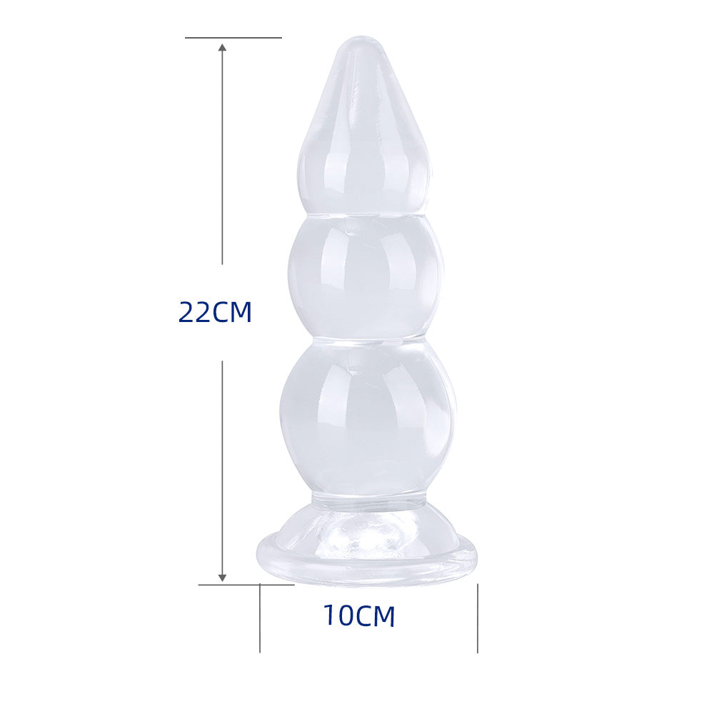 HUGE Anal Plug Butt Plug Gourd Shape Dildo With Suction Cup Erotic Soft Jelly Sex Toys Singapore